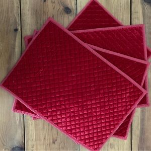 Microfiber velvet placemats set of 4